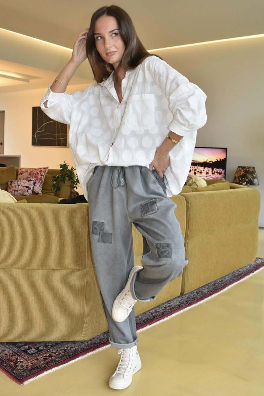 Anine Soft Touch Patch Jogger Washed Grey /50 